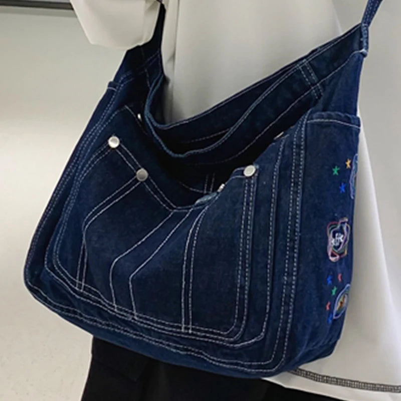 Denim-Umhängetaschen für Damen